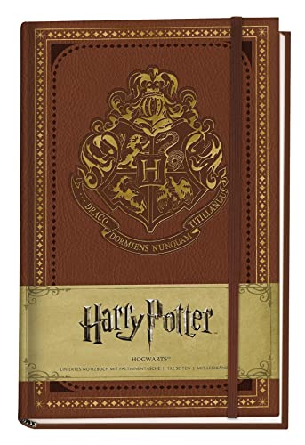 Harry Potter: Notizbuch Hogwarts (in Lederoptik mit Gummiband und Zeichenband): Cover gestanzt mit Goldfolienveredelung von Panini Verlags GmbH